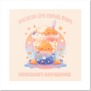 Boba Tea: Because life needs more unnecessary adorableness. Posters and Art